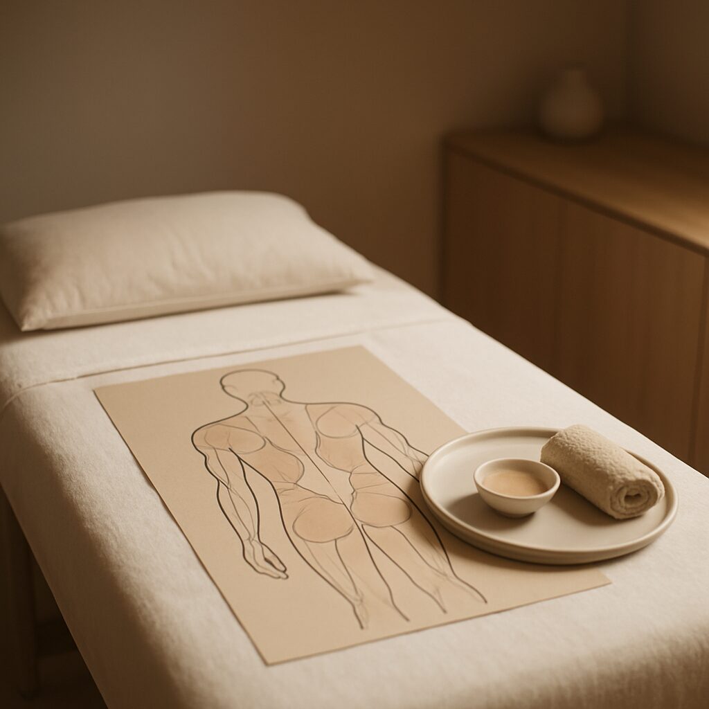 마사지 통증 지도 바디맵