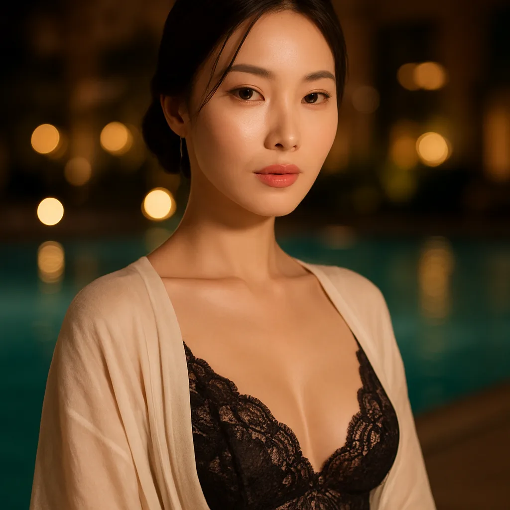 강서 지역 예약 전 프로필 사진의 일관성을 살펴보는 여성 이미지