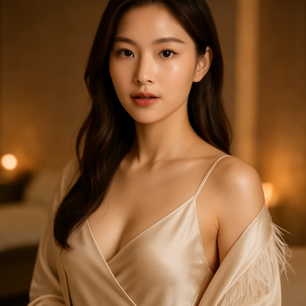 카톡 대화 캡처와 예약 규정을 정리하는 한국인 여성